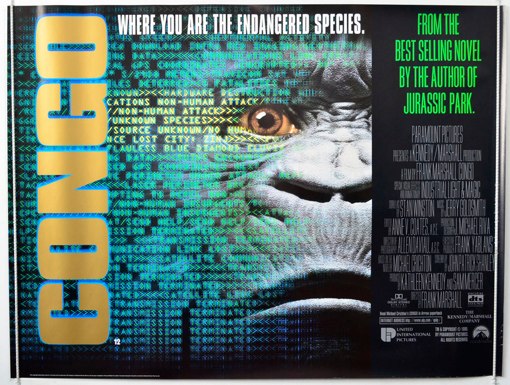 Congo Original British Quad Poster - Movie Poster