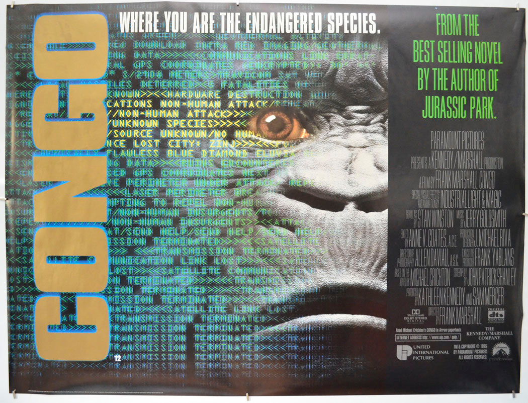 Congo Original Quad Poster - Film Poster - Movie Poster