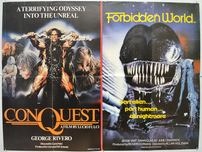 Conquest / Forbidden World (Double Bill) Original Quad Poster - Film Poster - Movie Poster