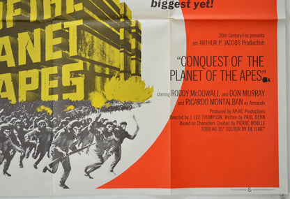 CONQUEST OF THE PLANET OF THE APES (Bottom Right) Cinema Quad Movie Poster 