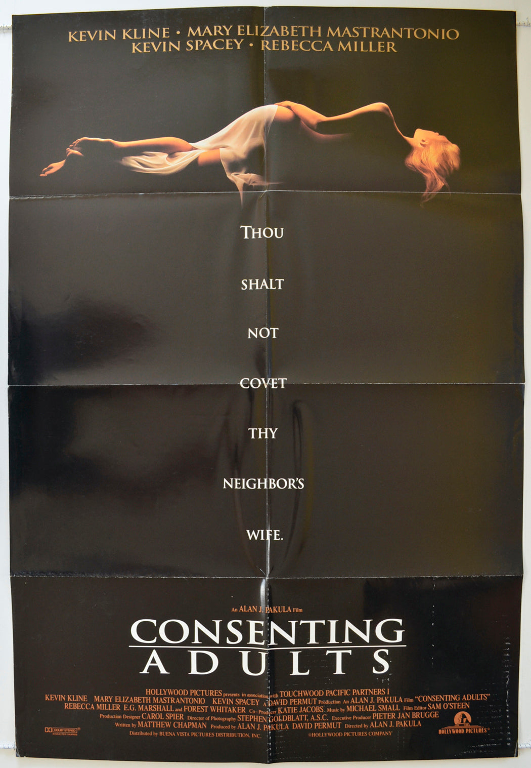 Consenting Adults  Original One Sheet Poster - Film Poster - Movie Poster 