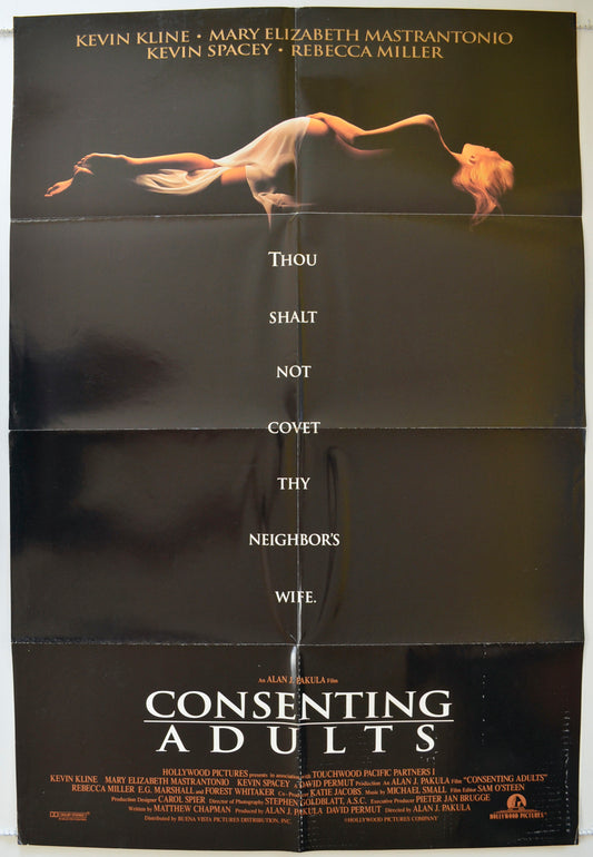 Consenting Adults  Original One Sheet Poster - Film Poster - Movie Poster 