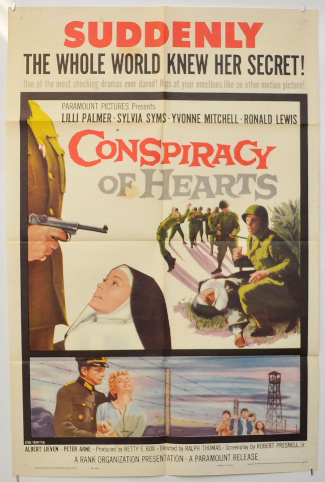 Conspiracy Of Hearts Original One Sheet Poster - Film Poster - Movie Poster