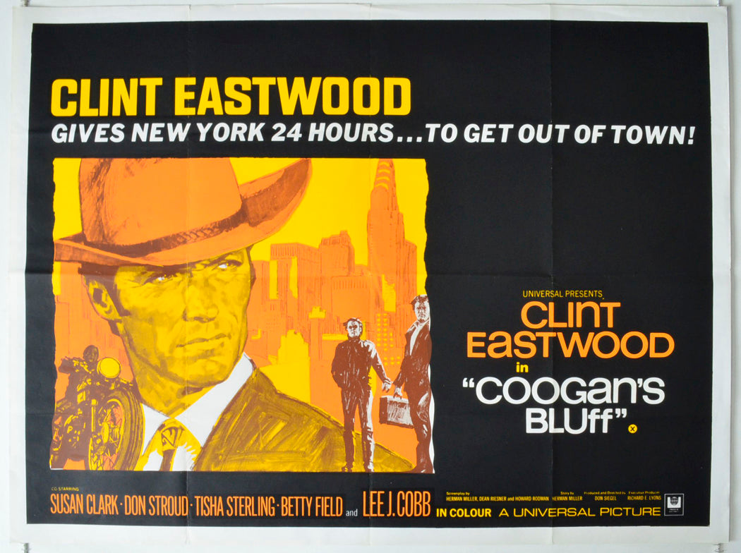 Coogan's Bluff Original British Quad Poster - Movie Poster