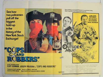 Cops And Robbers / The Outside Man  Original British Quad Poster - Film Poster - Movie Poster 