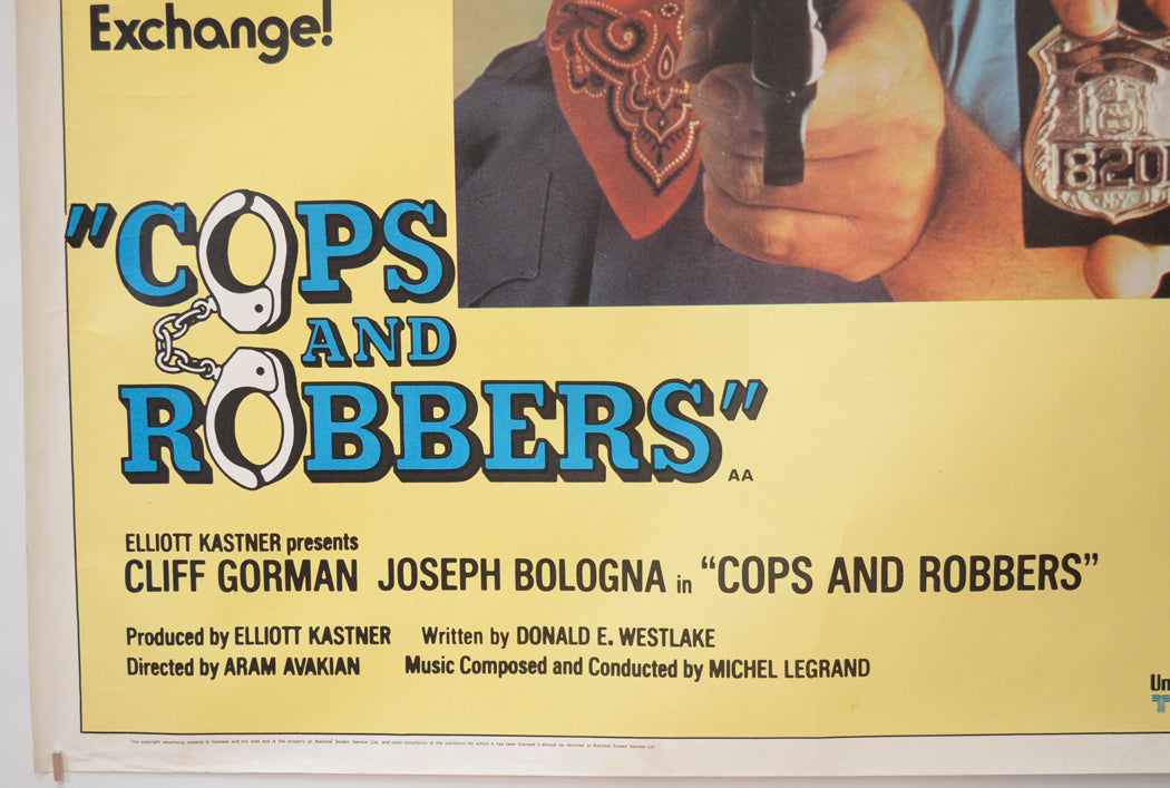 COPS AND ROBBERS / THE OUTSIDE MAN (Bottom Left) Cinema Quad Movie Poster 