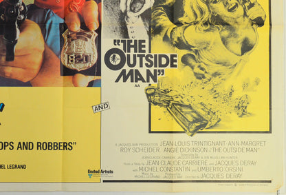 COPS AND ROBBERS / THE OUTSIDE MAN (Bottom Right) Cinema Quad Movie Poster 