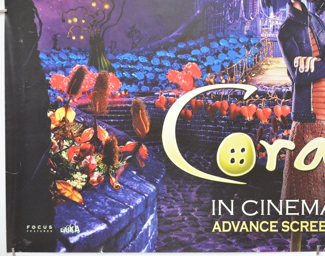 CORALINE (Bottom Left) Cinema Quad Movie Poster 