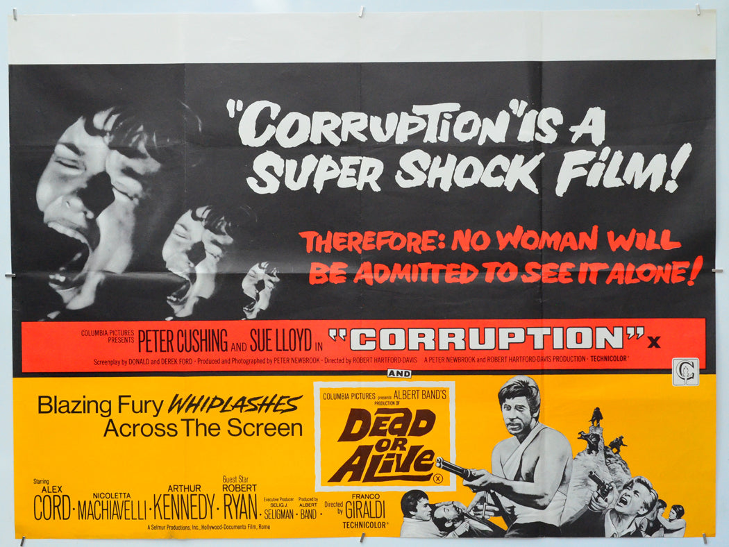 Corruption / Dead or Alive - Original Quad Poster - Film Poster - Movie Poster