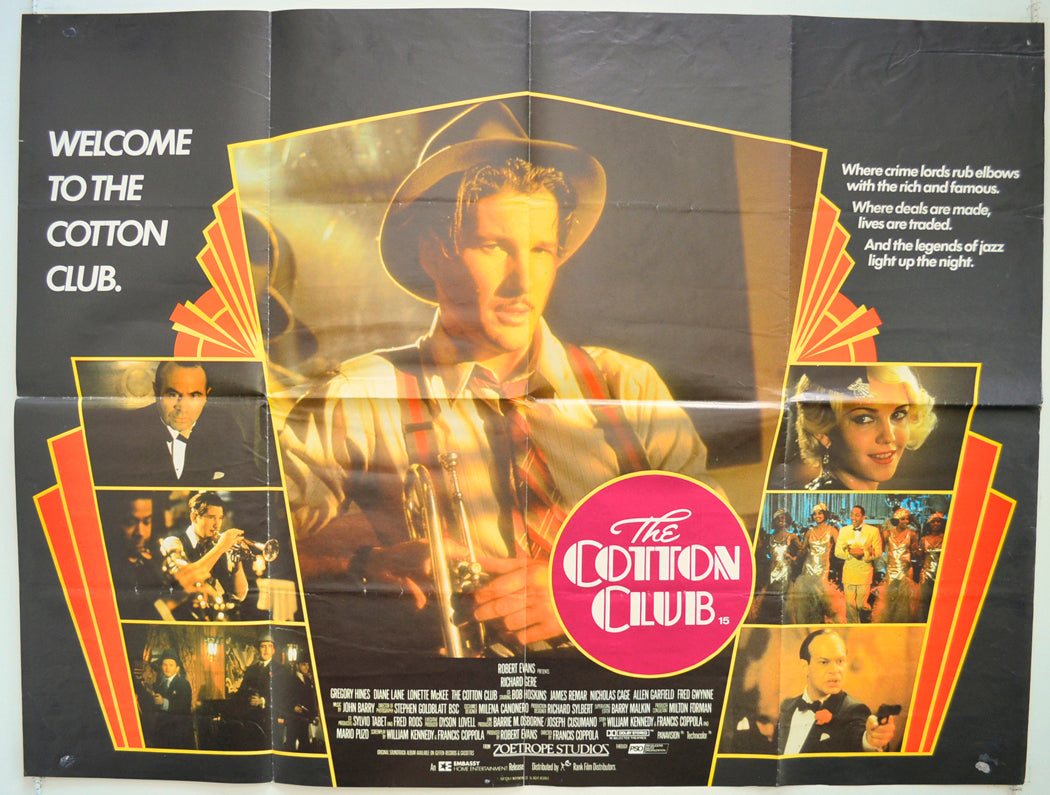 The Cotton Club Original Quad Poster - Film Poster - Movie Poster  