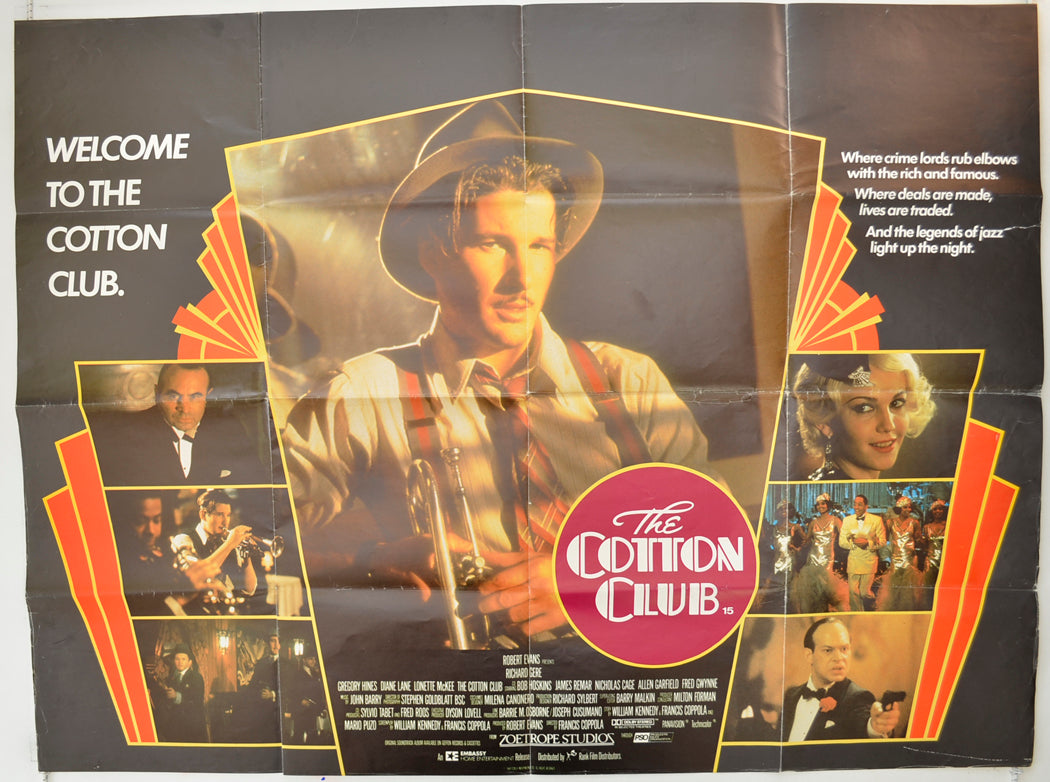 The Cotton Club Original Quad Poster - Film Poster - Movie Poster  