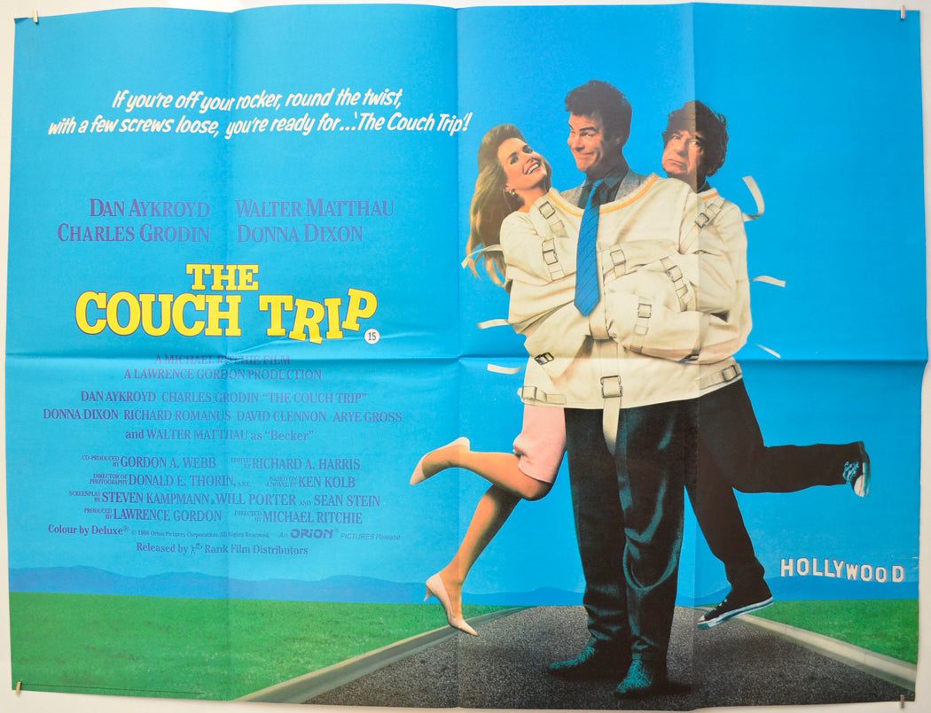 The Couch Trip  Original Quad Poster - Film Poster - Movie Poster