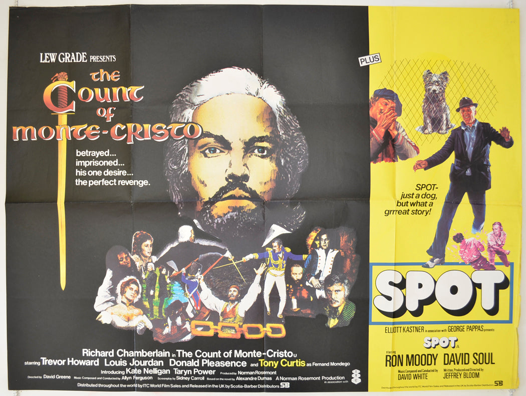 The Count Of Monte Cristo / Spot  (Double Bill)   Original Quad Poster - Film Poster - Movie Poster  