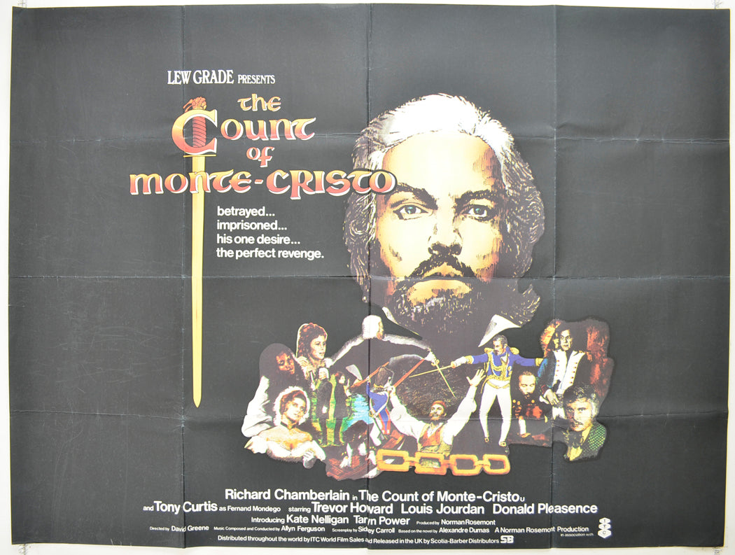 The Count Of Monte Cristo  Original Quad Poster - Film Poster - Movie Poster