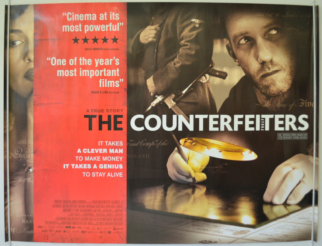 The Counterfeiters  (a.k.a. Die Fälscher)  Original Quad Poster - Film Poster - Movie Poster 