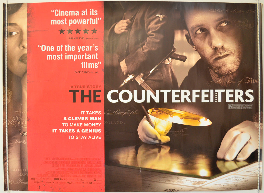 The Counterfeiters  (a.k.a. Die Fälscher)   Original Quad Poster - Film Poster - Movie Poster  