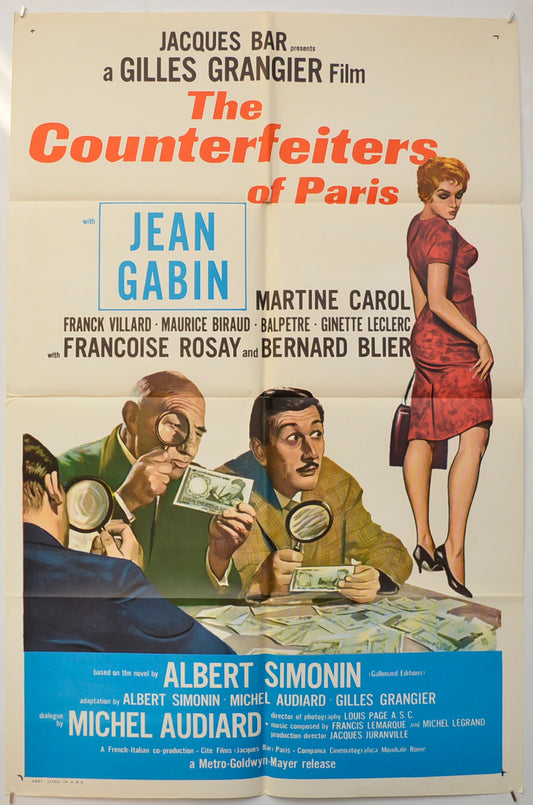 The Counterfeiters Of Paris (a.k.a. Le cave se rebiffe) Original One Sheet Poster - Film Poster - Movie Poster