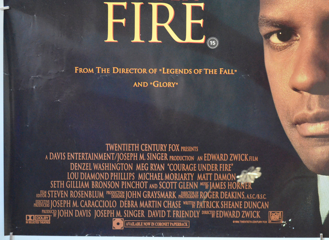 COURAGE UNDER FIRE (Bottom Left) Cinema Quad Movie Poster 