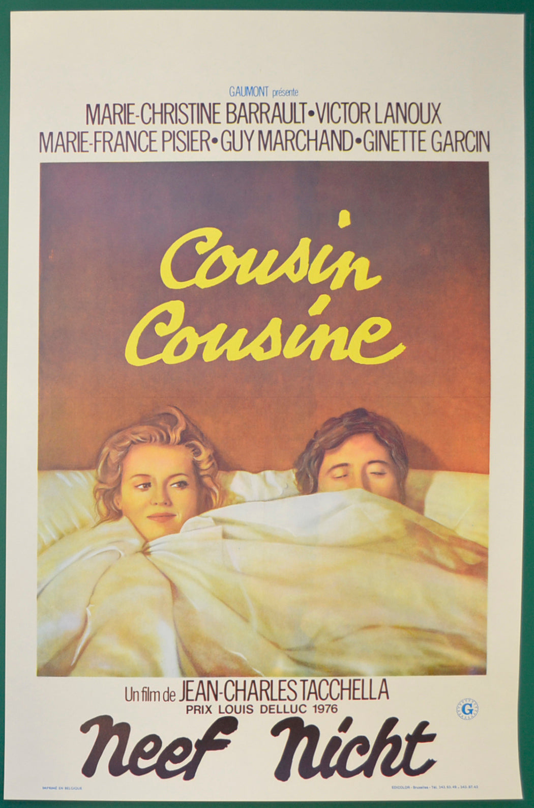 Cousin, Cousine  Original Belgian Poster - Film Poster - Movie Poster  