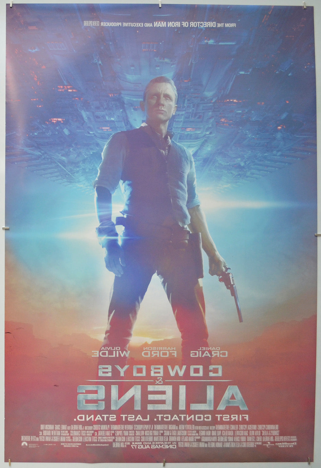 Cowboys And Aliens (Back) Cinema One Sheet Movie Poster 