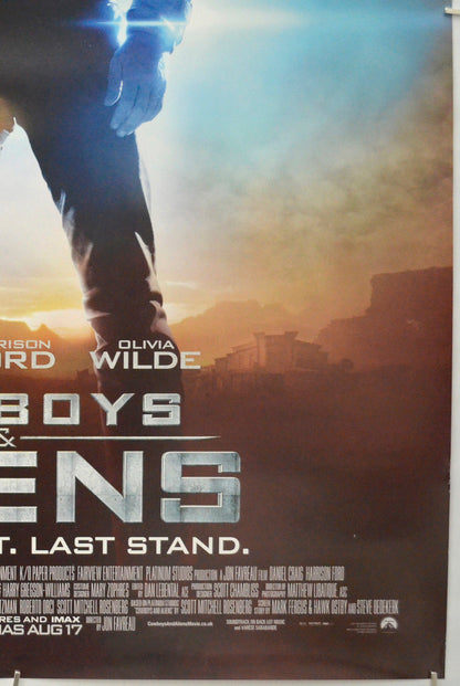 Cowboys And Aliens (Bottom Right) Cinema One Sheet Movie Poster 