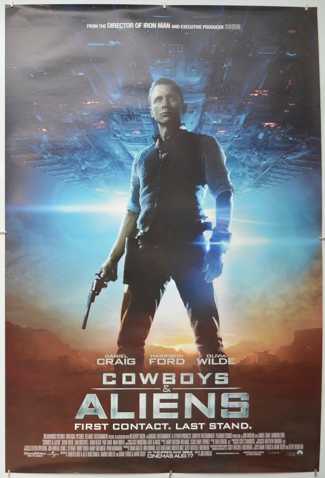 Cowboys And Aliens - Original One Sheet Poster - Film Poster - Movie Poster 