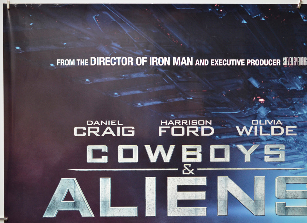 Cowboys And Aliens (Top Left) Cinema Quad Movie Poster 