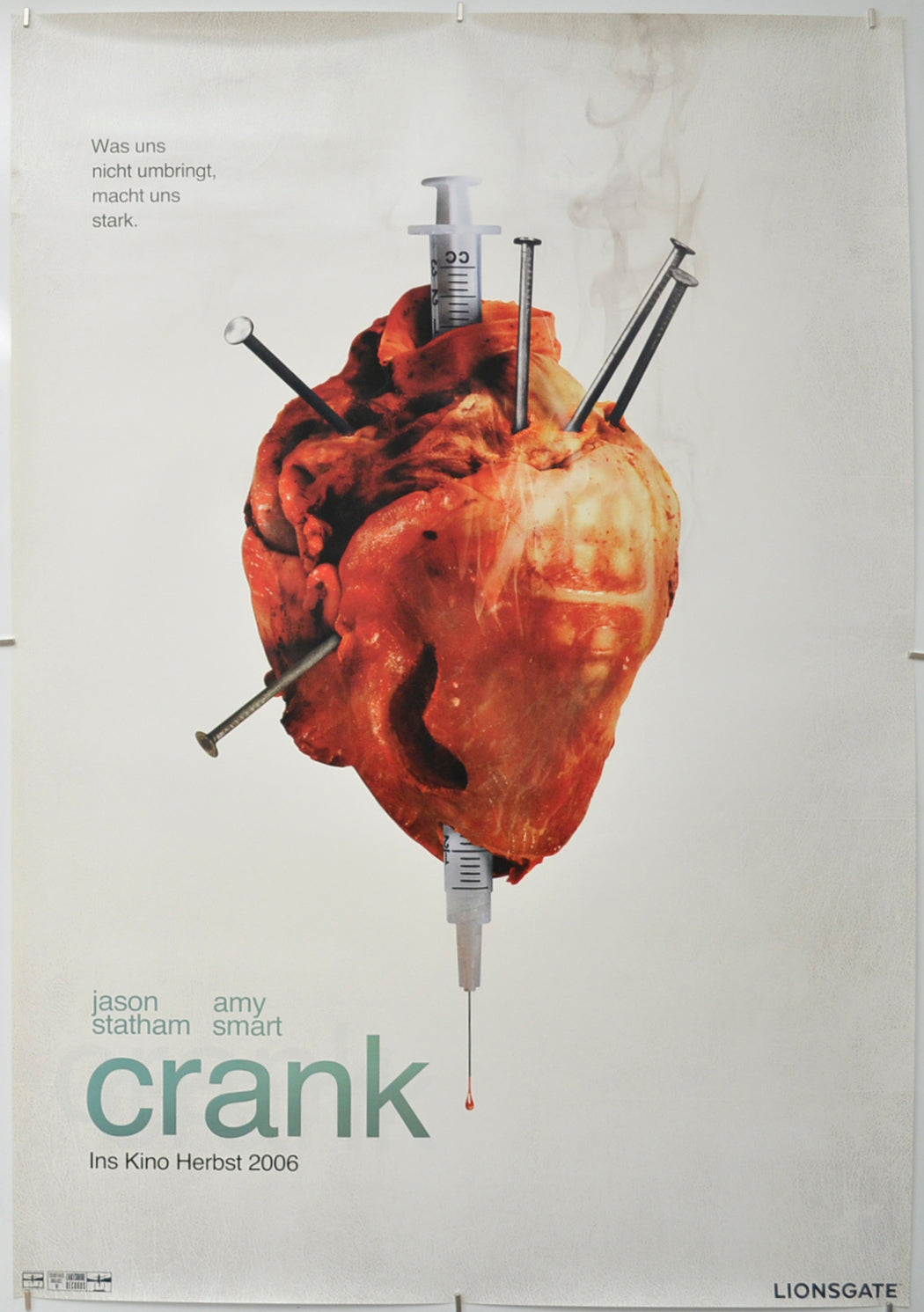 Crank (German Poster)Original One Sheet Poster - Film Poster - Movie Poster