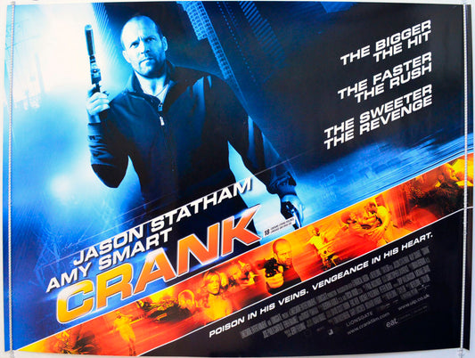 Crank Original British Quad Poster - Film Poster - Movie Poster 