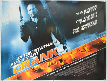 Crank Original Quad Poster - Film Poster - Movie Poster