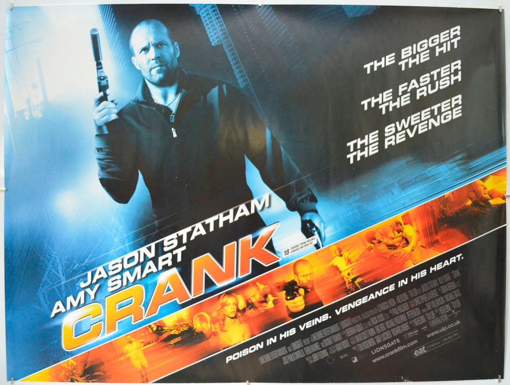 Crank Original Quad Poster - Film Poster - Movie Poster