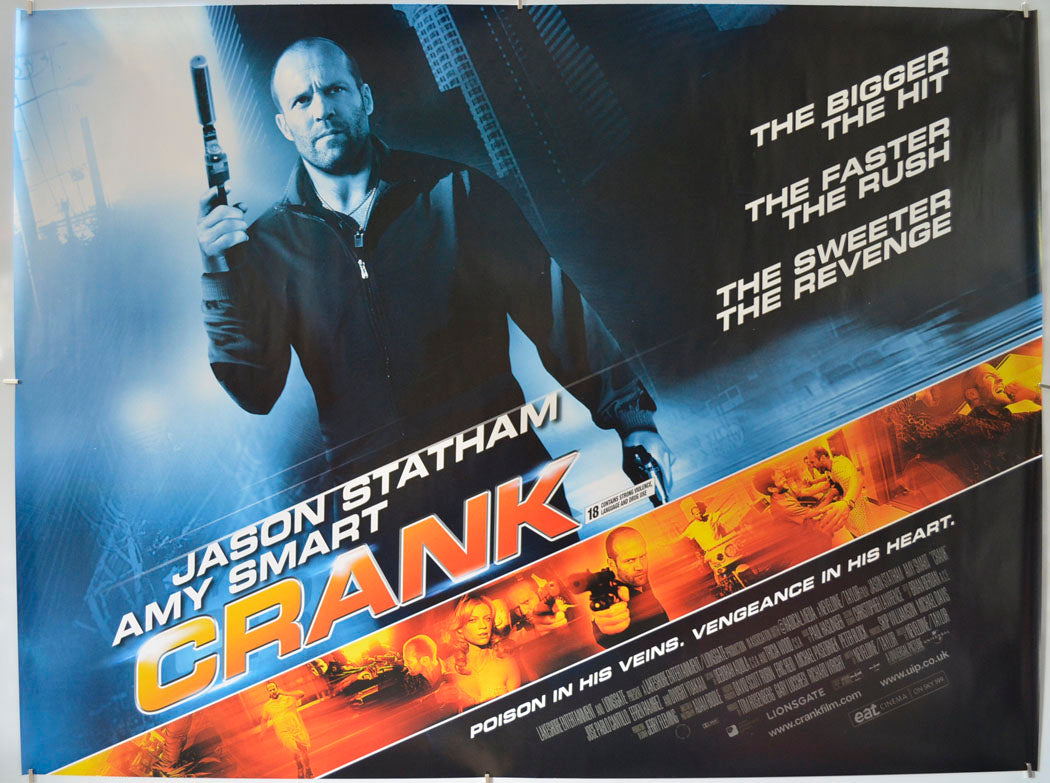 Crank Original Quad Poster - Film Poster - Movie Poster