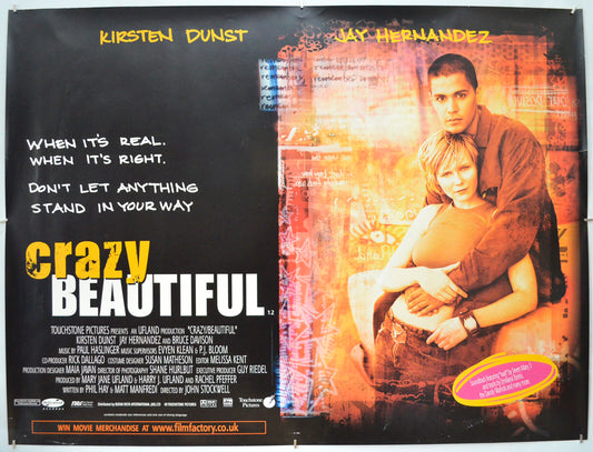 Crazy Beautiful   Original Quad Poster - Film Poster - Movie Poster