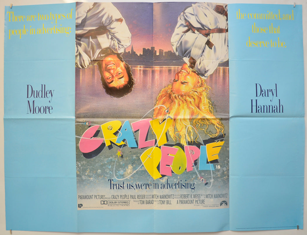 Crazy People  Original Quad Poster - Film Poster - Movie Poster