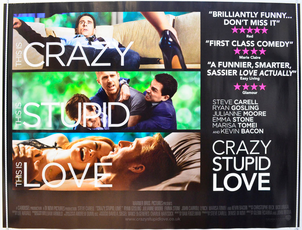 Crazy Stupid Love Original British Quad Poster - Film Poster - Movie Poster 