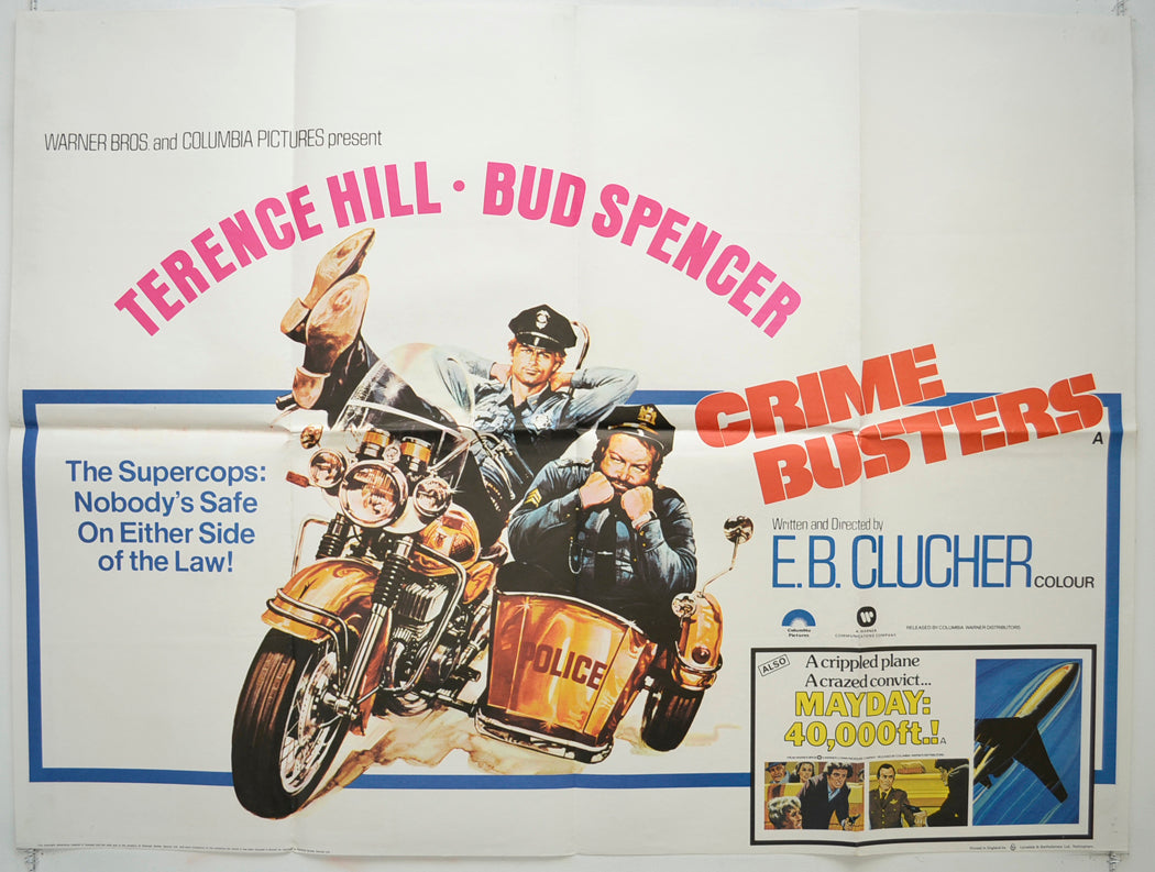 Crime Busters Original Quad Poster - Film Poster - Movie Poster  