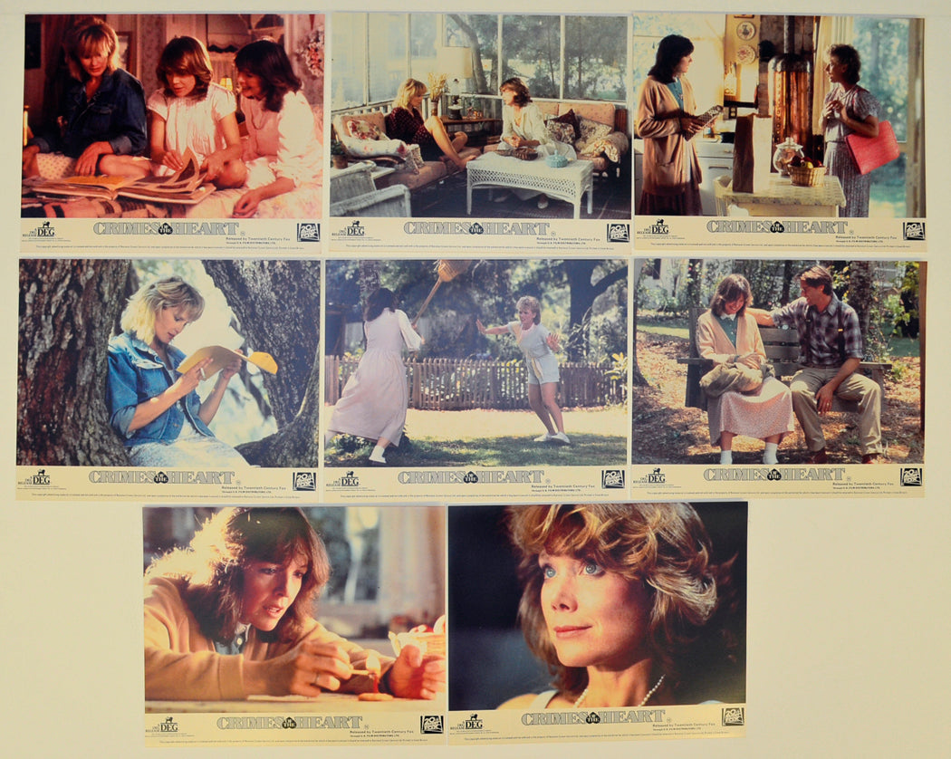 Crimes Of The Heart Set of 8 Original Lobby Cards / Colour Front Of House Stills 