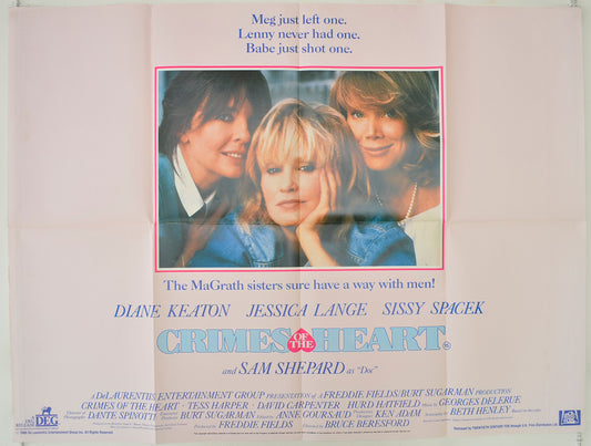 Crimes Of The Heart   Original Quad Poster - Film Poster - Movie Poster 