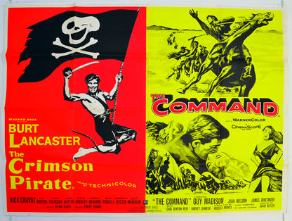 The Crimson Pirate / The Command  Original British Quad Poster - Film Poster - Movie Poster 