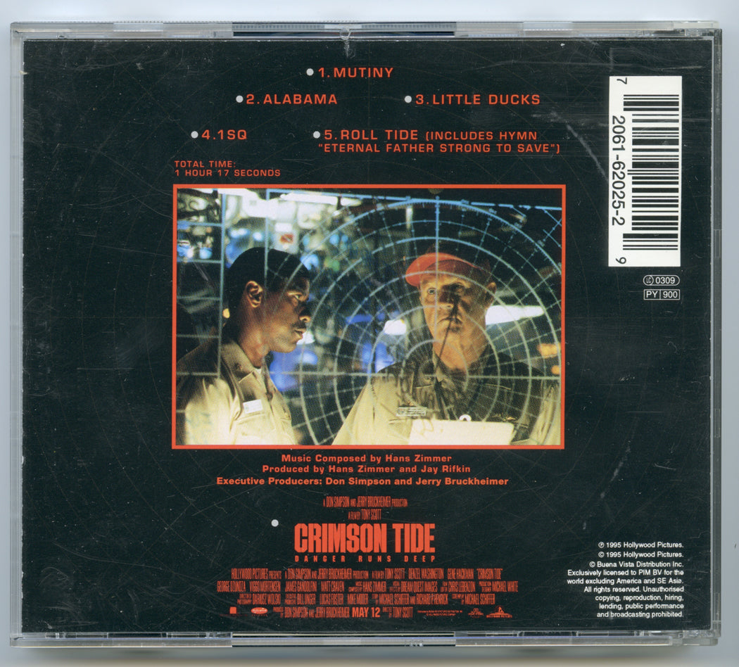 CRIMSON TIDE Original CD Soundtrack (back) 