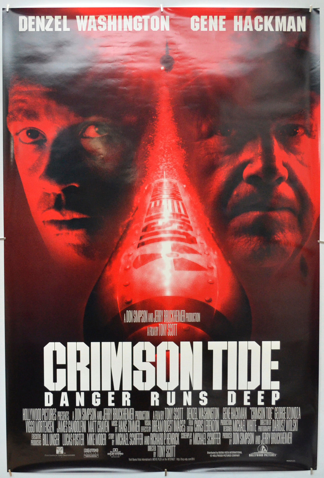 Crimson Tide   Original One Sheet Poster - Film Poster - Movie Poster