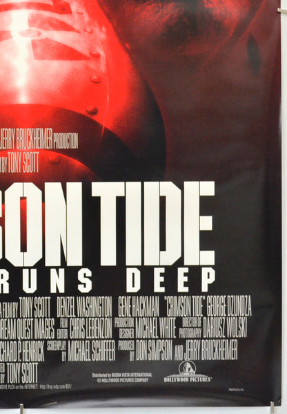 CRIMSON TIDE (Bottom Right) Cinema One Sheet Movie Poster 