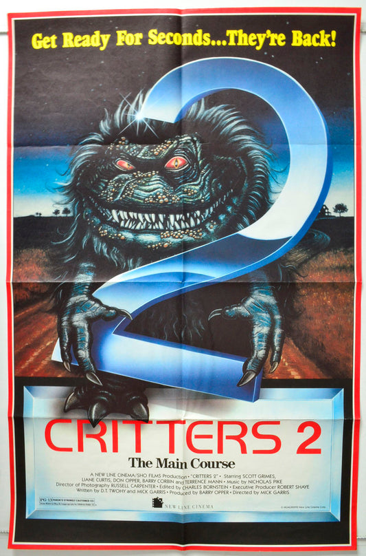 Critters 2 : The Main Course Original One Sheet Poster - Movie Poster