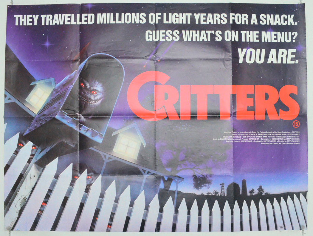 Critters Original British Quad Poster - Film Poster - Movie Poster 