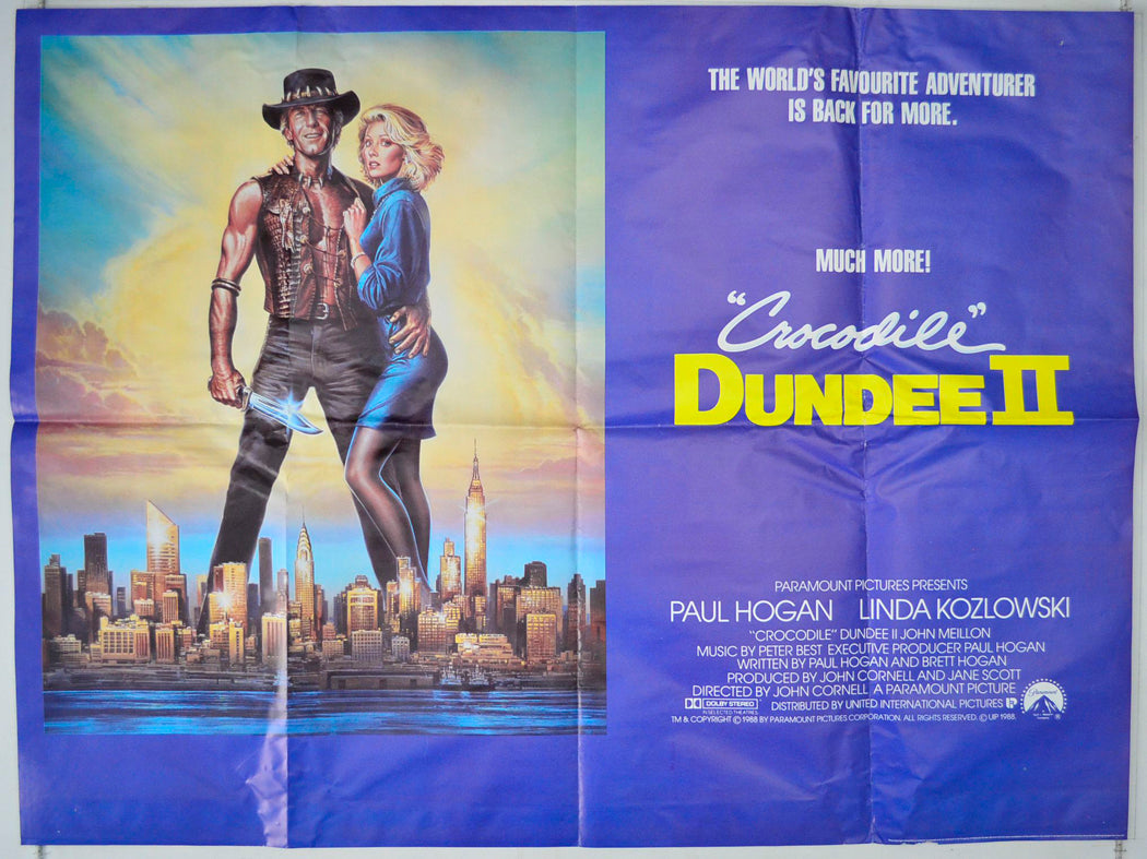 Crocodile Dundee II Original British Quad Poster - Movie Poster