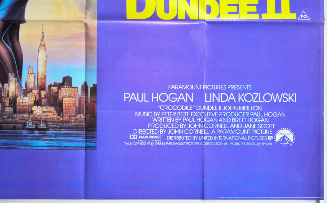 CROCODILE DUNDEE II (Bottom Right) Cinema Quad Movie Poster 