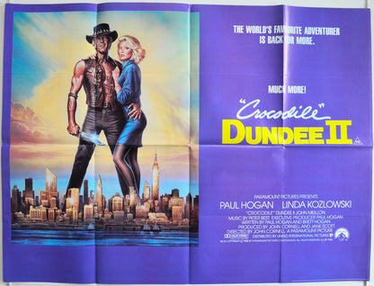 Crocodile Dundee II  Original British Quad Poster - Film Poster - Movie Poster 