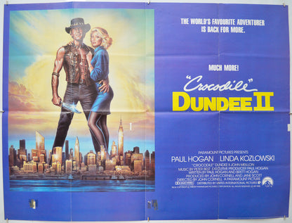 Crocodile Dundee II Original Quad Poster - Film Poster - Movie Poster