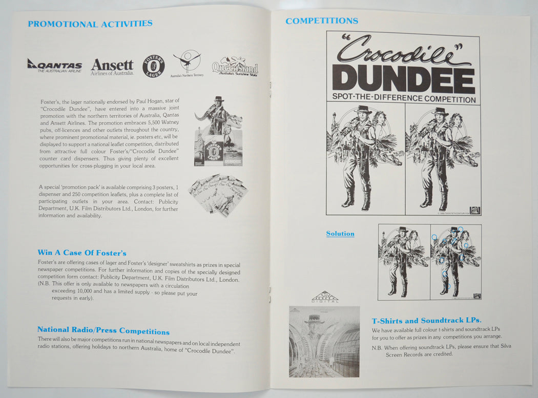 CROCODILE DUNDEE Cinema Exhibitors Campaign Pressbook - INSIDE 