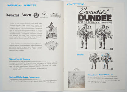 CROCODILE DUNDEE Cinema Exhibitors Campaign Pressbook - INSIDE 